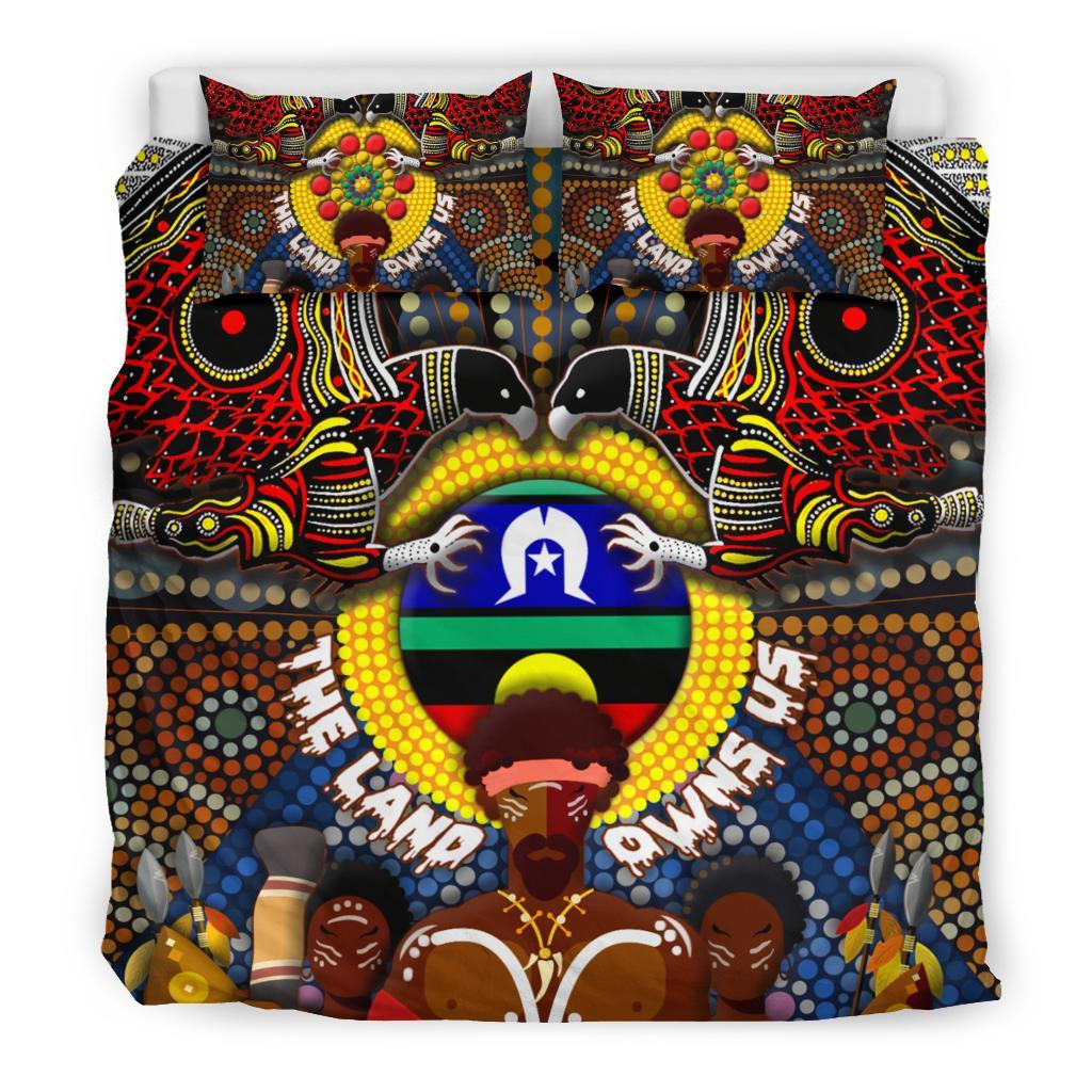 The Land Owns Us Aboriginal Bedding Set - Vibe Hoodie Shop