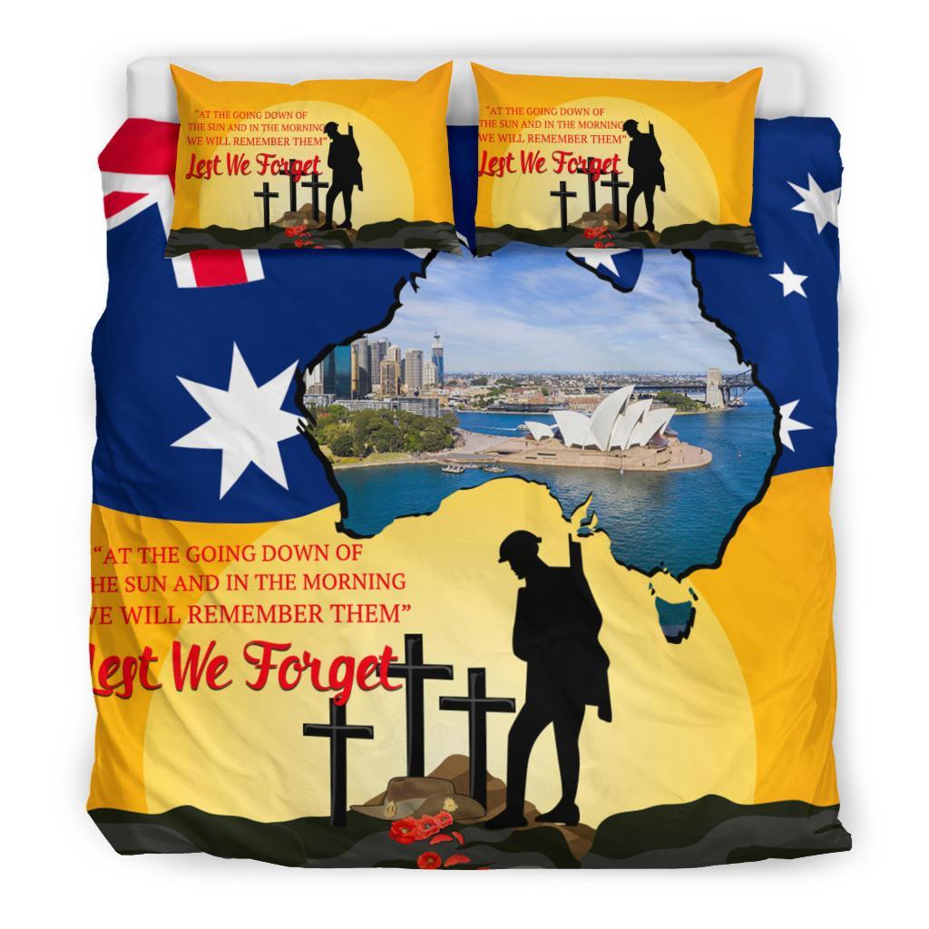 ANZAC Day Bedding Set - Today's Peace Is Yesterday's Sacrifice - Vibe Hoodie Shop