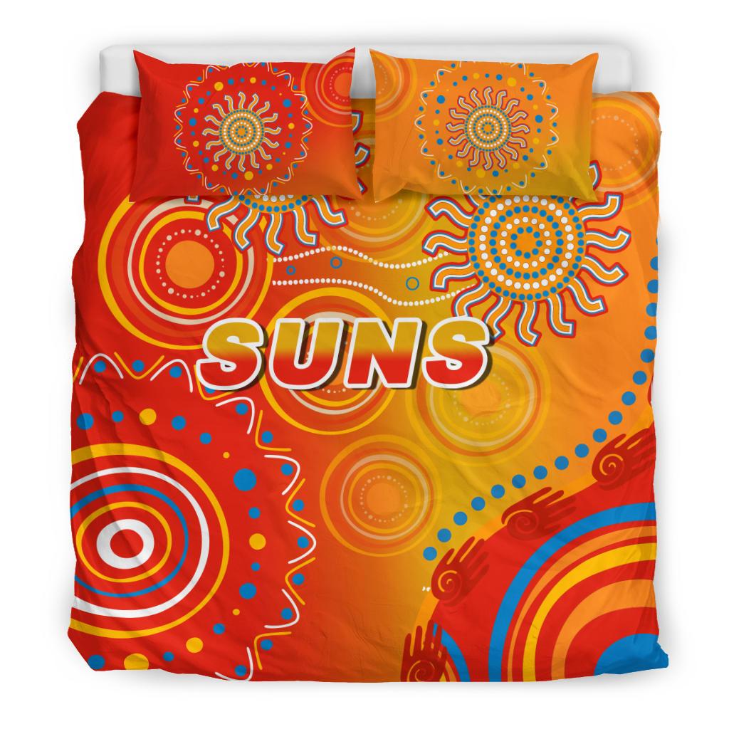 Suns Bedding Set Sun Indigenous Gold Coast - Vibe Hoodie Shop