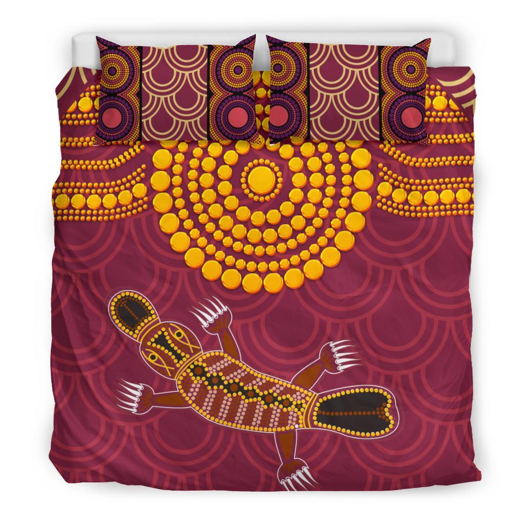 Aboriginal Bedding Set - Aboriginal Platypus - Vibe Hoodie Shop