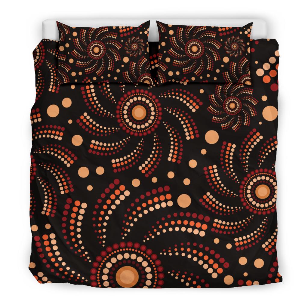 Aboriginal Bedding Set, Aboriginal Circle Dot Painting Patterns - Vibe Hoodie Shop