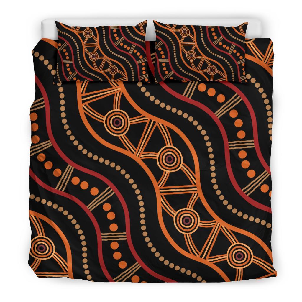 Aboriginal Bedding Set, Indigenous Patterns Ver05 - Vibe Hoodie Shop