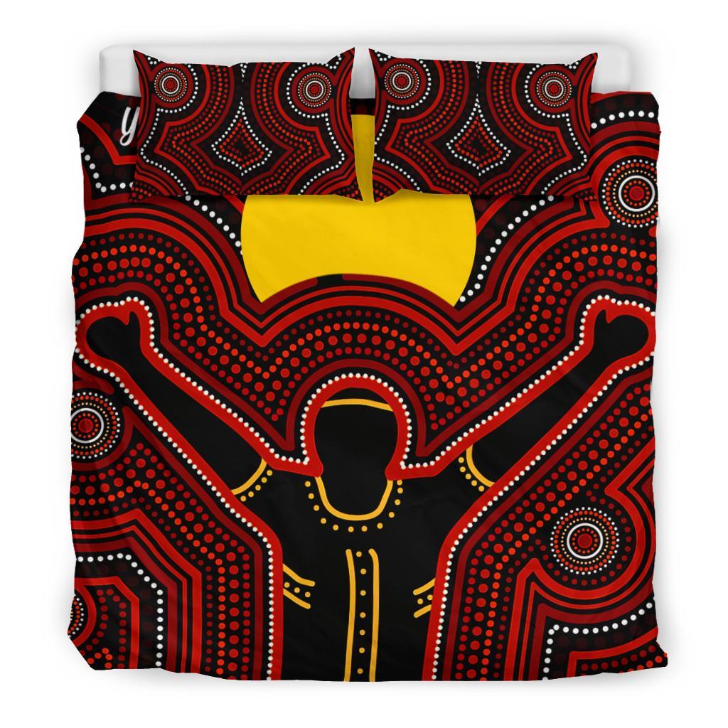 Aboriginal Personalised Bedding Set - The Sun Always Shines - Vibe Hoodie Shop