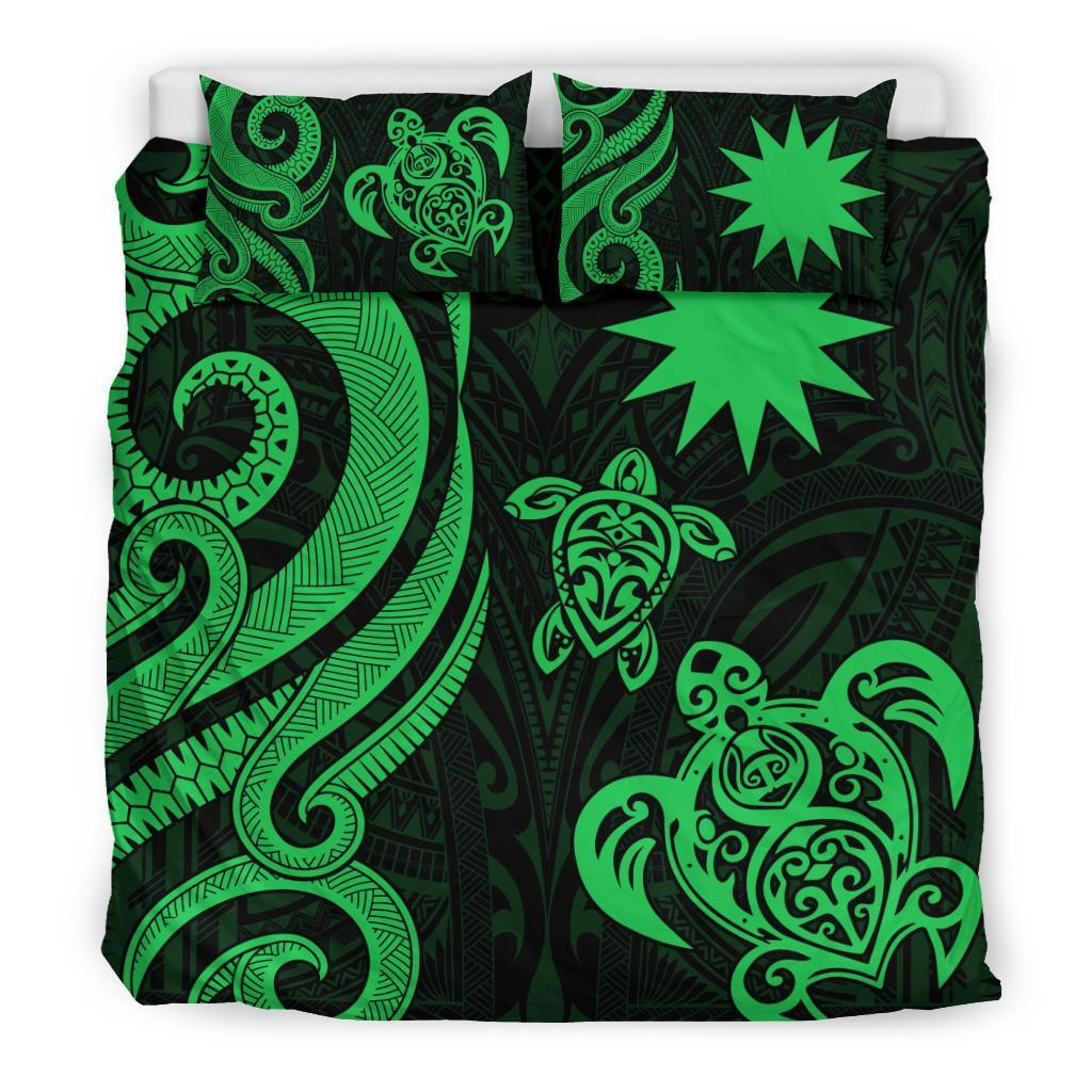 Nauru Bedding Set - Green Tentacle Turtle - Vibe Hoodie Shop