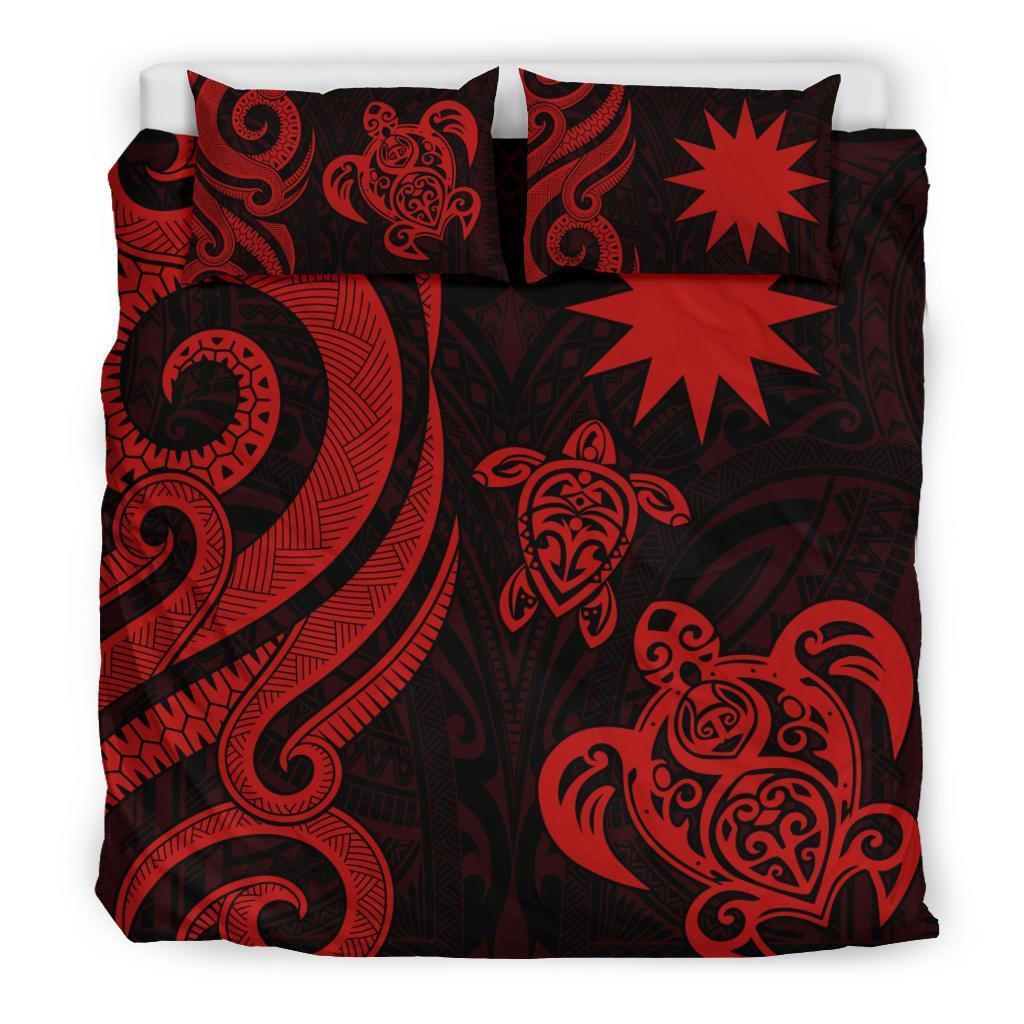 Nauru Bedding Set - Red Tentacle Turtle - Vibe Hoodie Shop