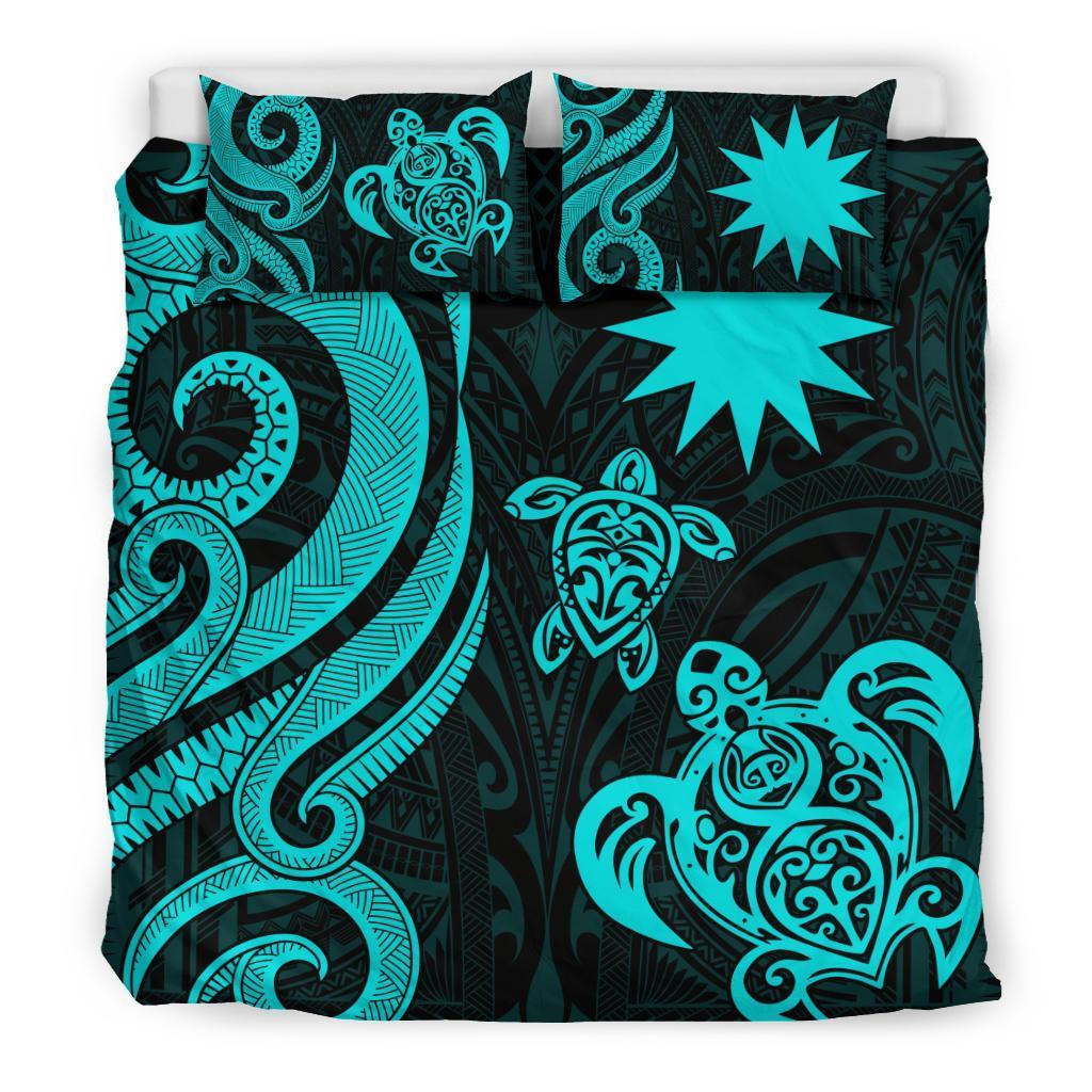 Nauru Bedding Set - Turquoise Tentacle Turtle - Vibe Hoodie Shop