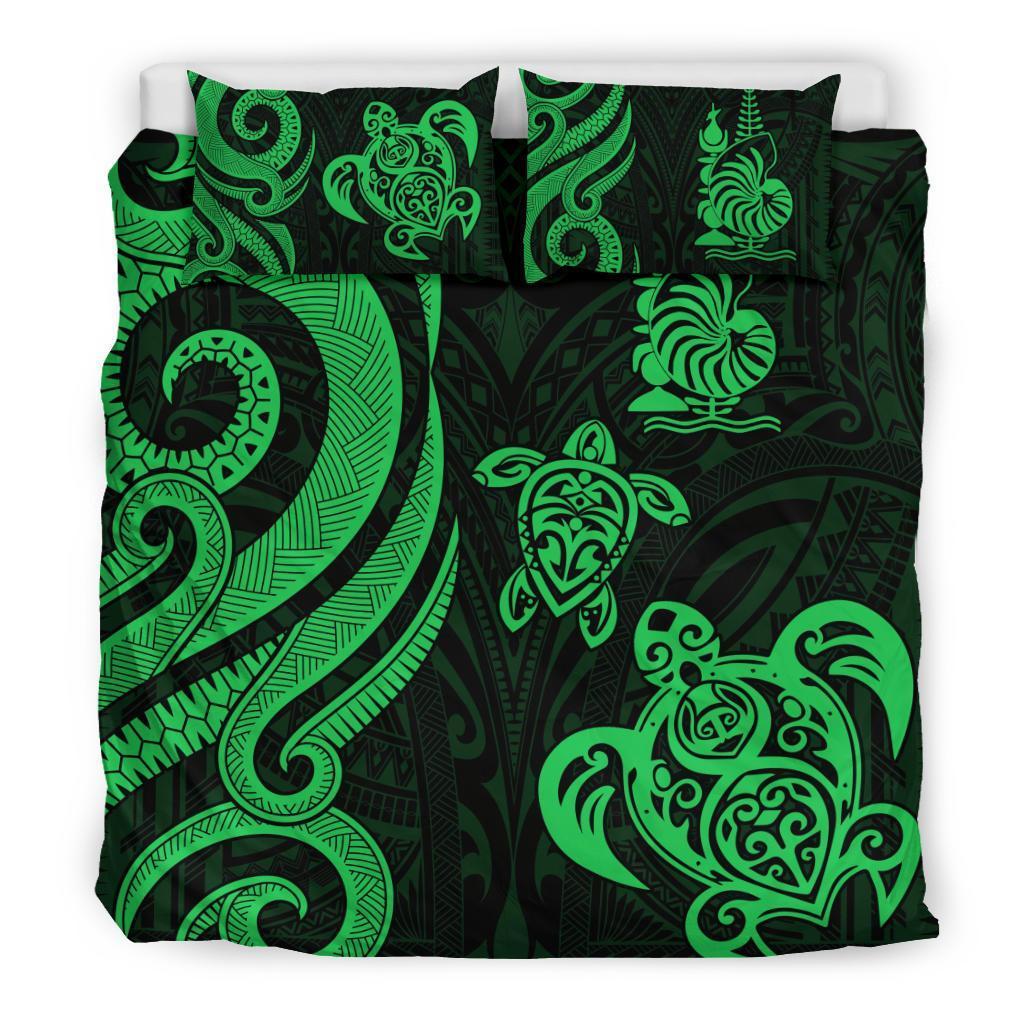 New Caledonia Bedding Set - Green Tentacle Turtle - Vibe Hoodie Shop
