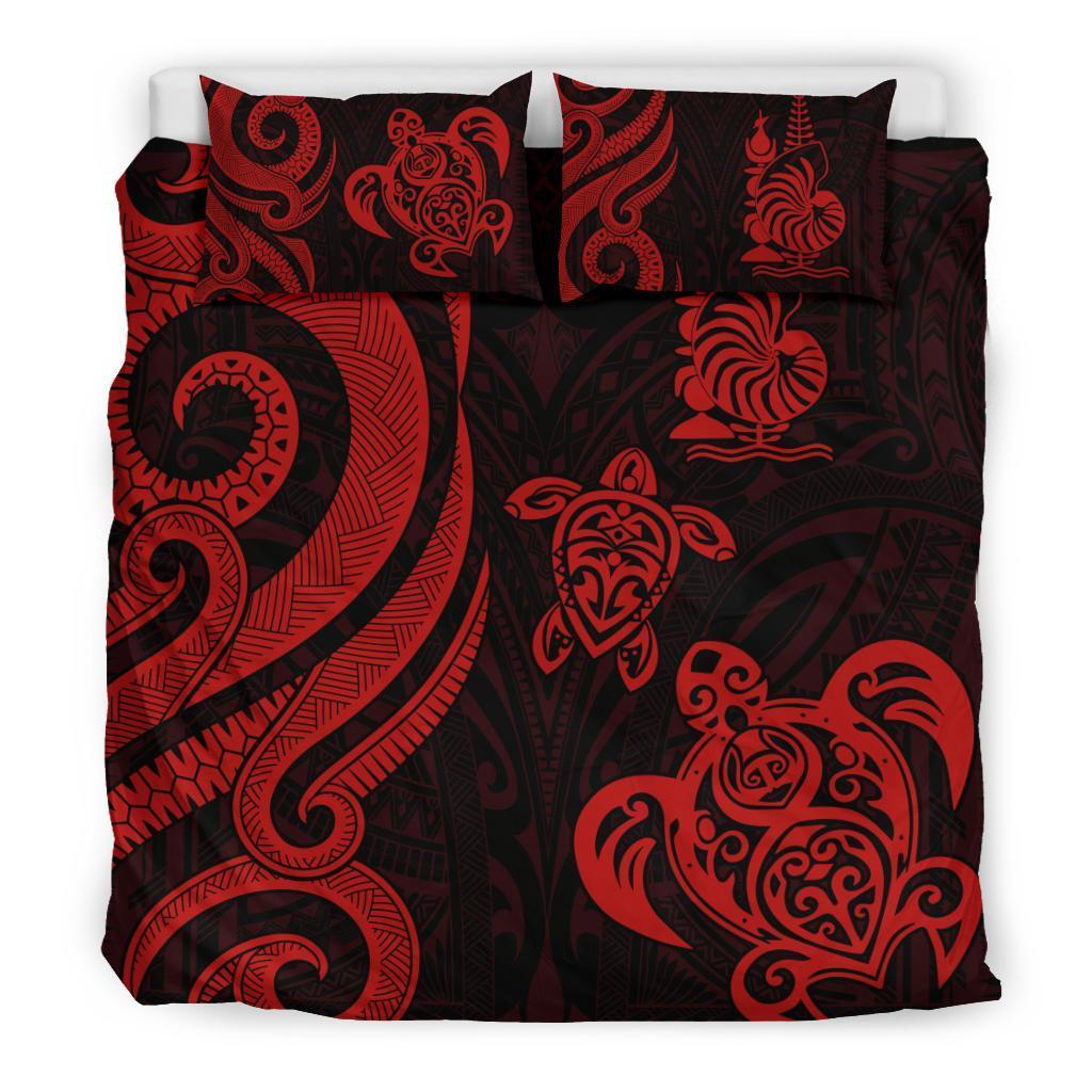 New Caledonia Bedding Set - Red Tentacle Turtle - Vibe Hoodie Shop