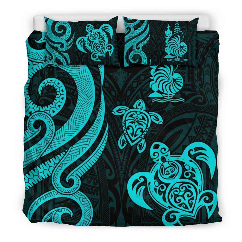 New Caledonia Bedding Set - Turquoise Tentacle Turtle - Vibe Hoodie Shop