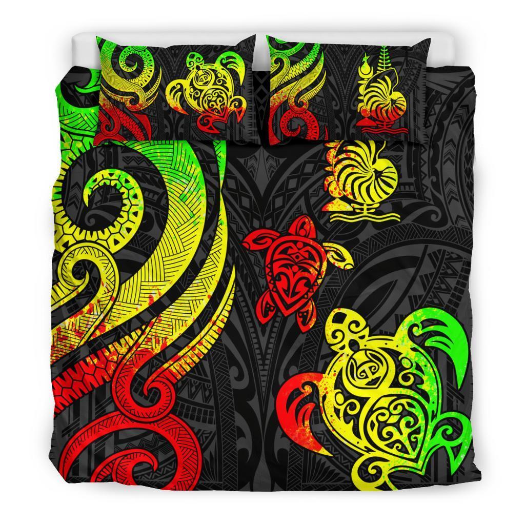 New Caledonia Bedding Set - Reggae Tentacle Turtle - Vibe Hoodie Shop