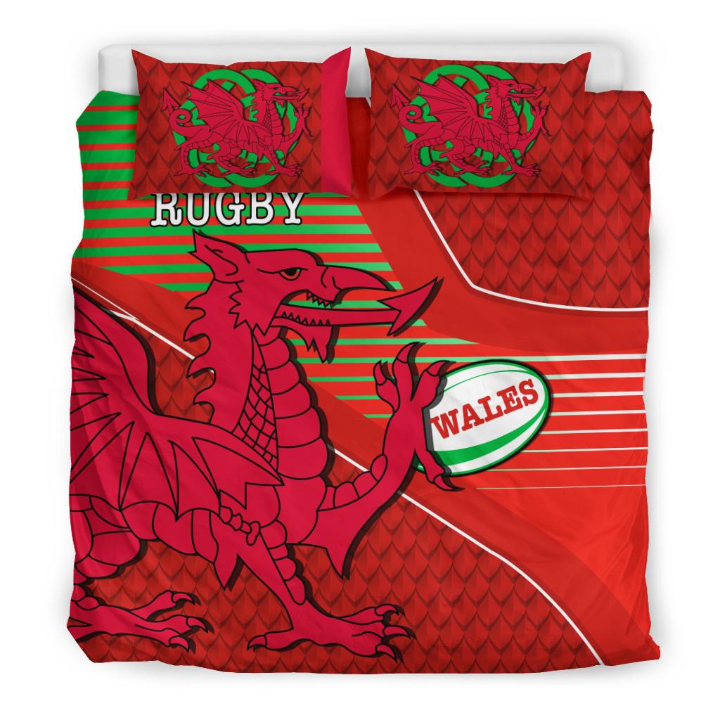 Wales Rugby Bedding Set Dragon Special - CYMRU - Vibe Hoodie Shop