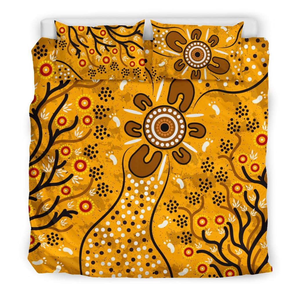 Bedding Set - Aboriginal Art In Spring Style - Vibe Hoodie Shop