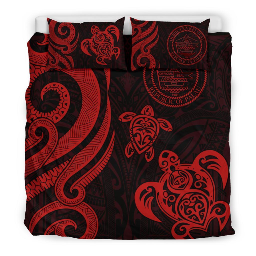 Palau Bedding Set - Red Tentacle Turtle - Vibe Hoodie Shop