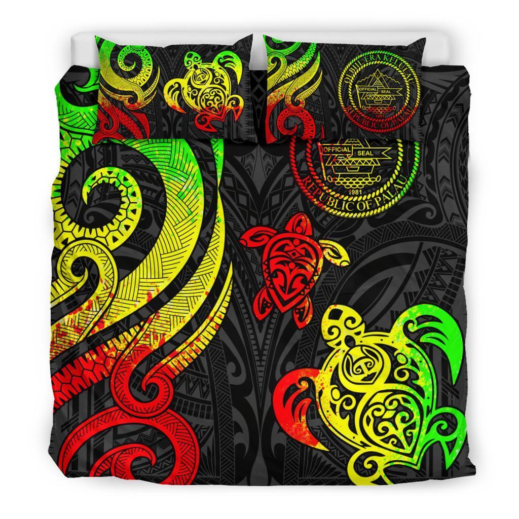 Palau Bedding Set - Reggae Tentacle Turtle - Vibe Hoodie Shop