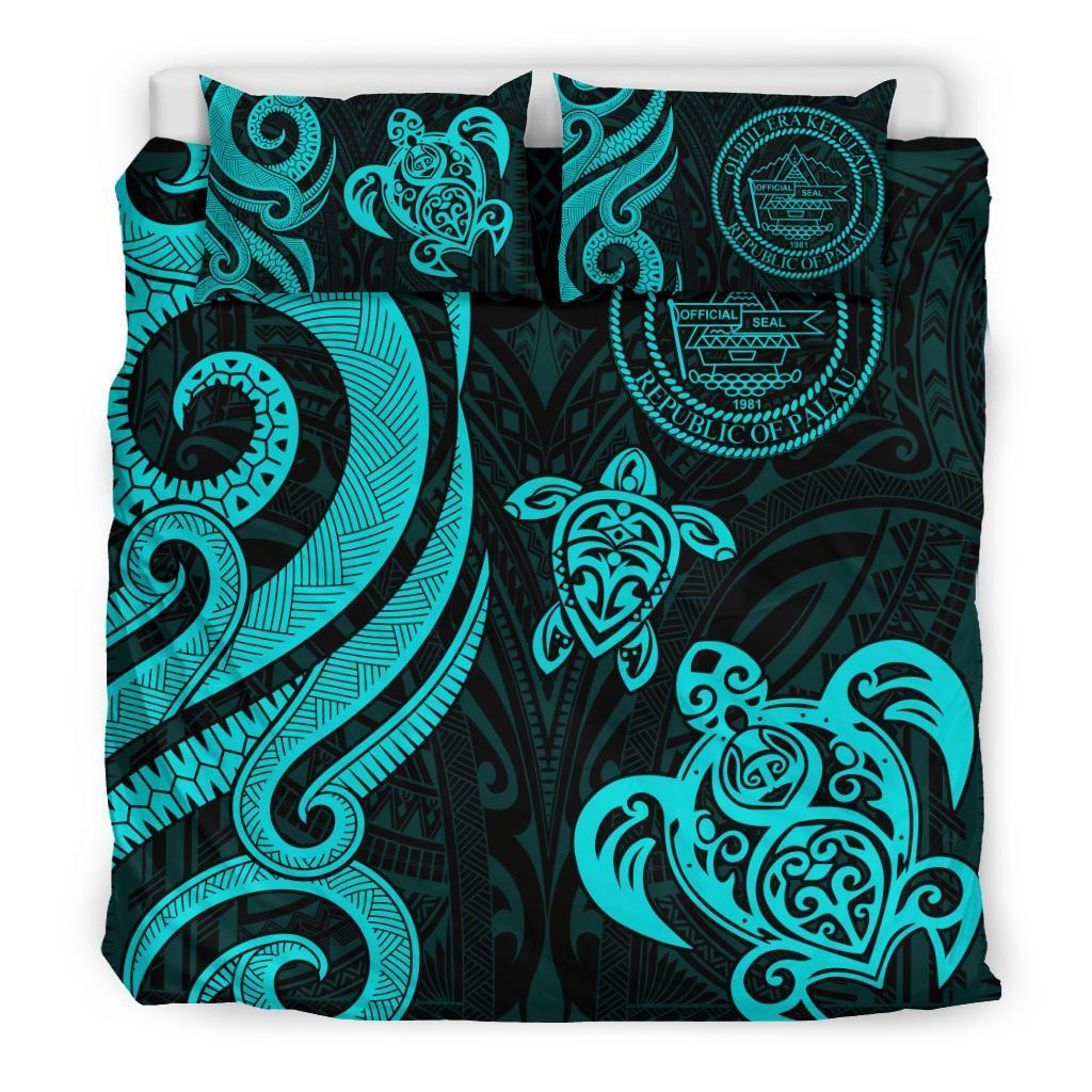 Palau Bedding Set - Turquoise Tentacle Turtle - Vibe Hoodie Shop