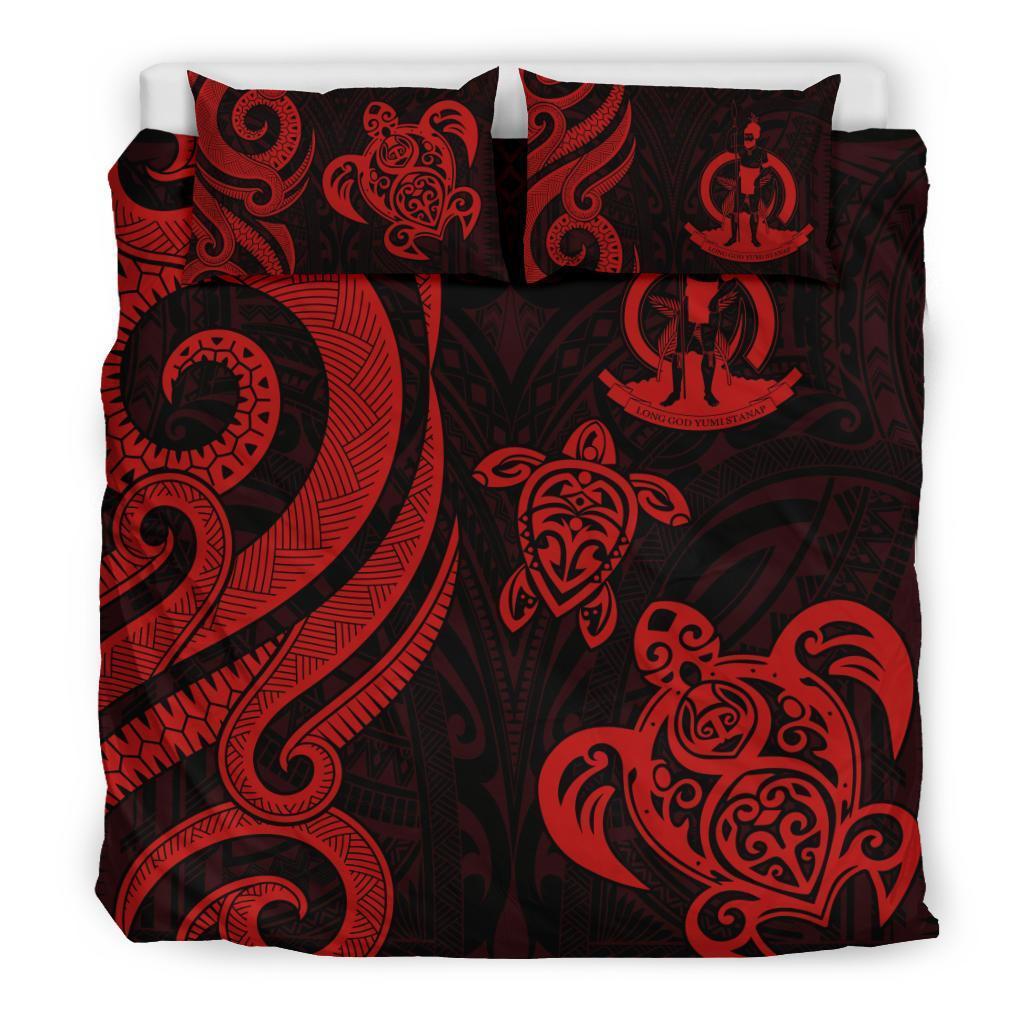 Vanuatu Bedding Set - Red Tentacle Turtle - Vibe Hoodie Shop