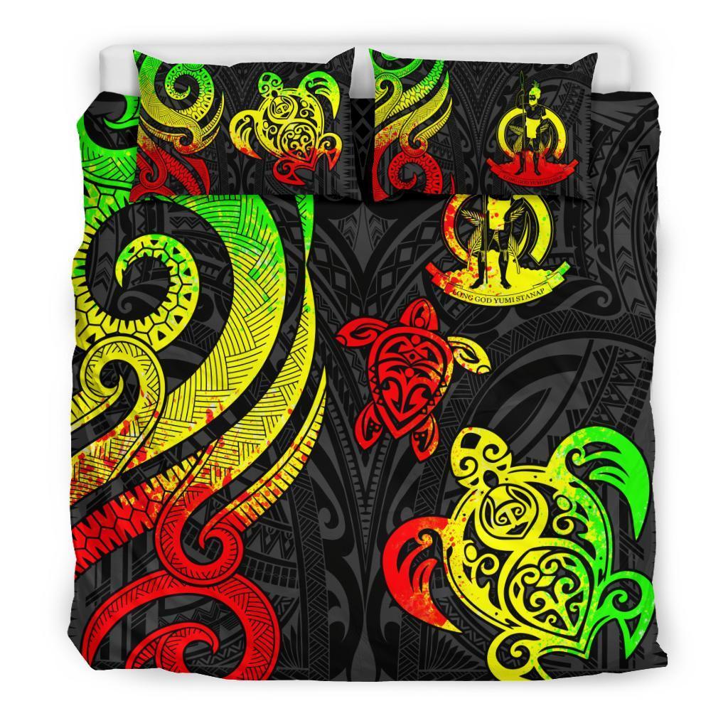Vanuatu Bedding Set - Reggae Tentacle Turtle - Vibe Hoodie Shop