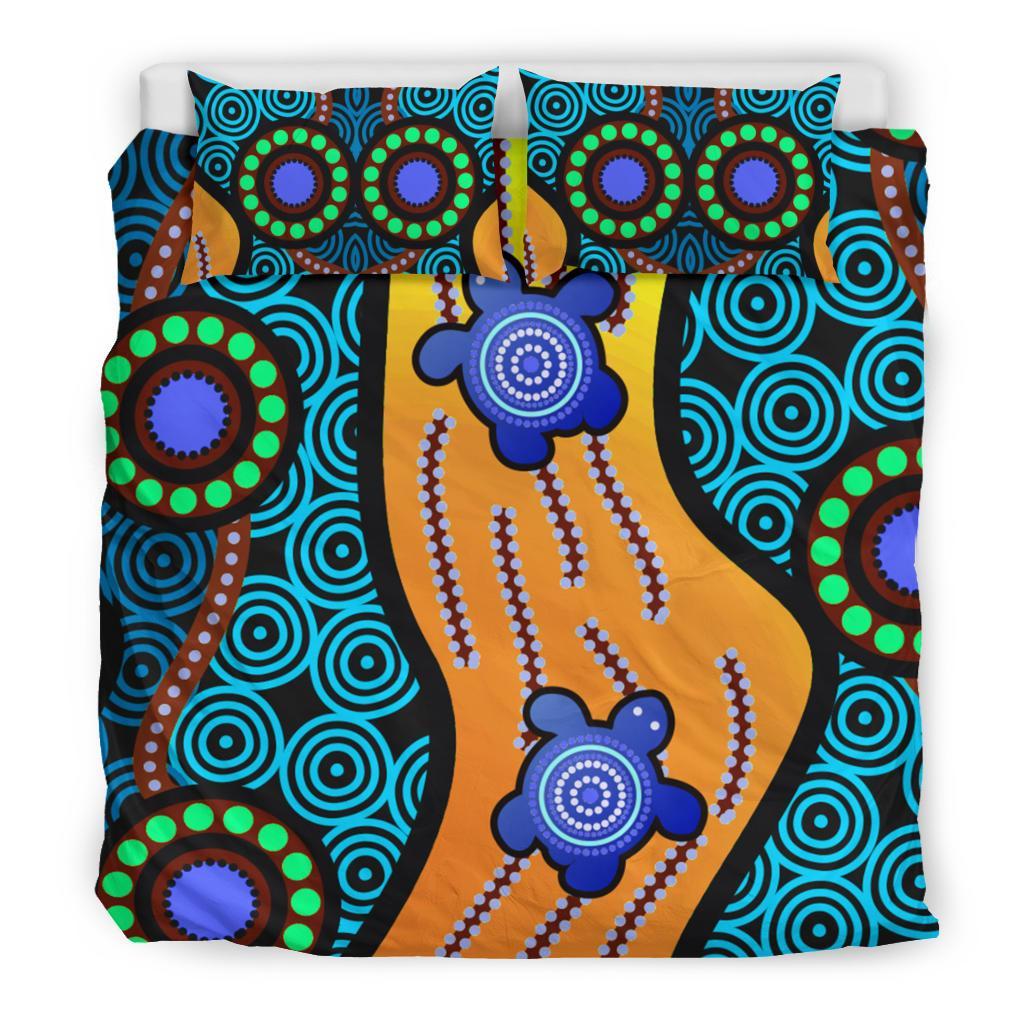 Bedding Set - Aboriginal Turtle - Vibe Hoodie Shop