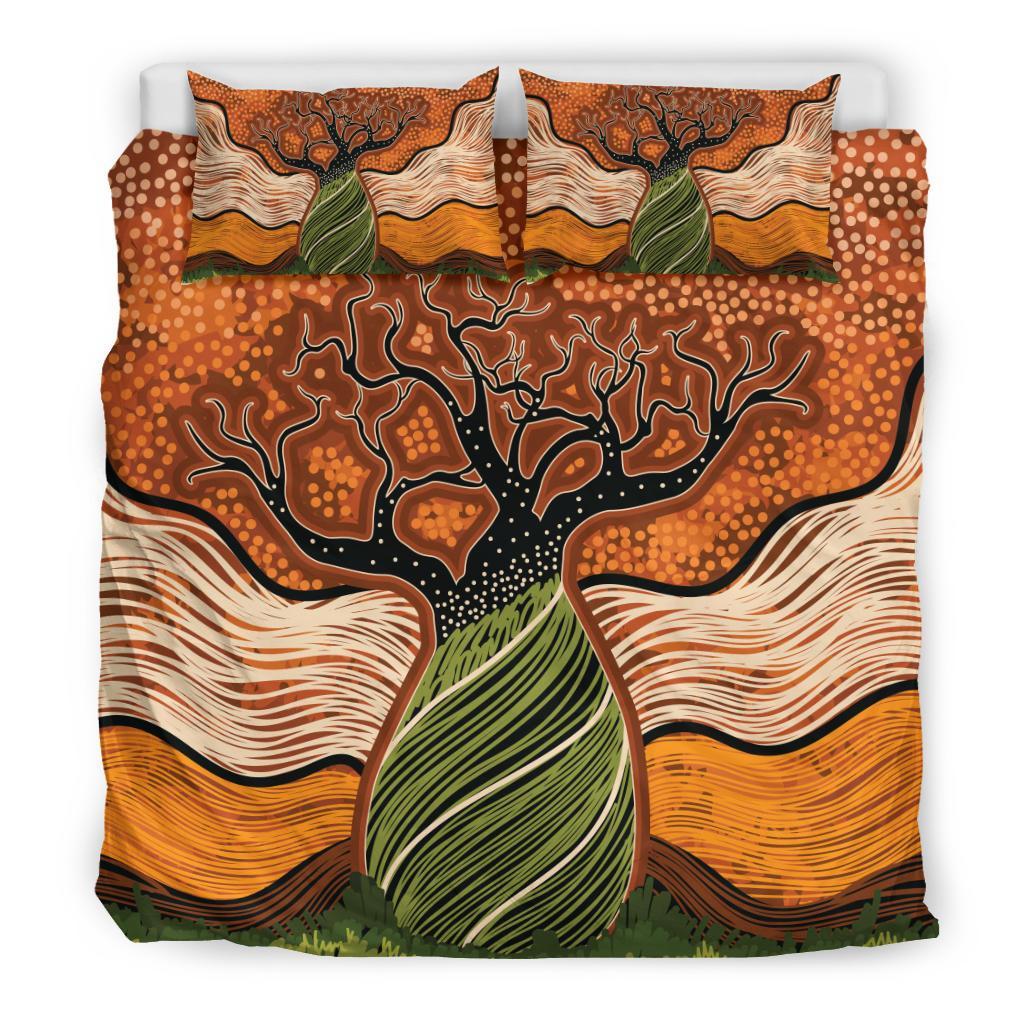 Aboriginal Bedding Set - Indigenous Tree - Vibe Hoodie Shop