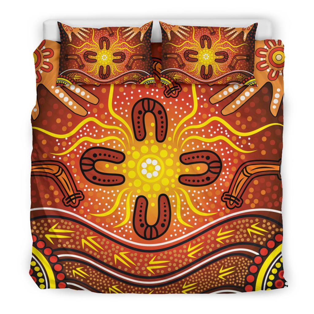 Aboriginal Bedding Set - Indigenous Patterns Ver10 - Vibe Hoodie Shop