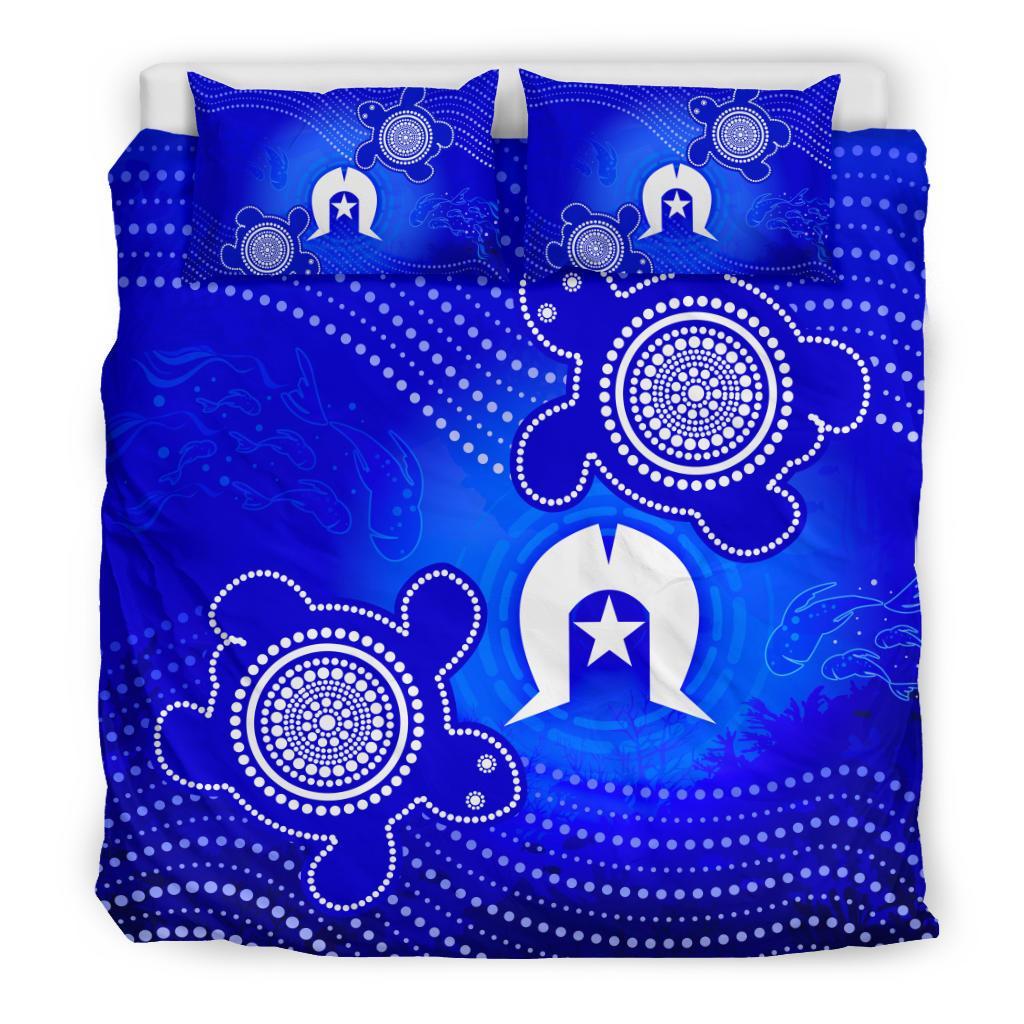 Torres Strait Islanders Bedding Set - Torres Symbol With Turtle - Vibe Hoodie Shop