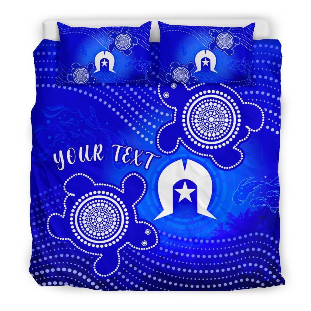 Custom Torres Strait Islanders Bedding Set - Torres Symbol With Indigenous Turtle - Vibe Hoodie Shop