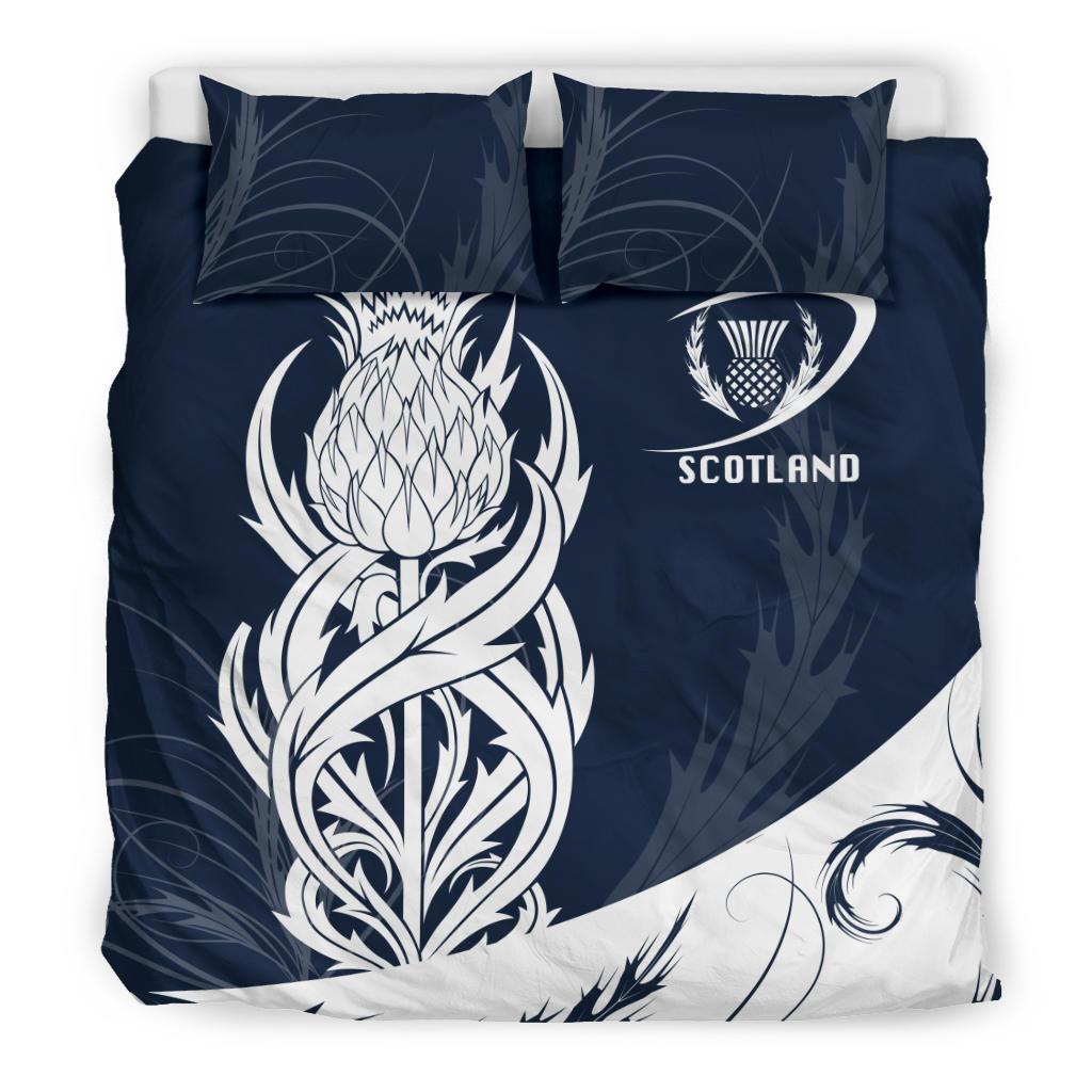 Scottish Rugby Bedding Set Thistle Vibes - Navy - Vibe Hoodie Shop