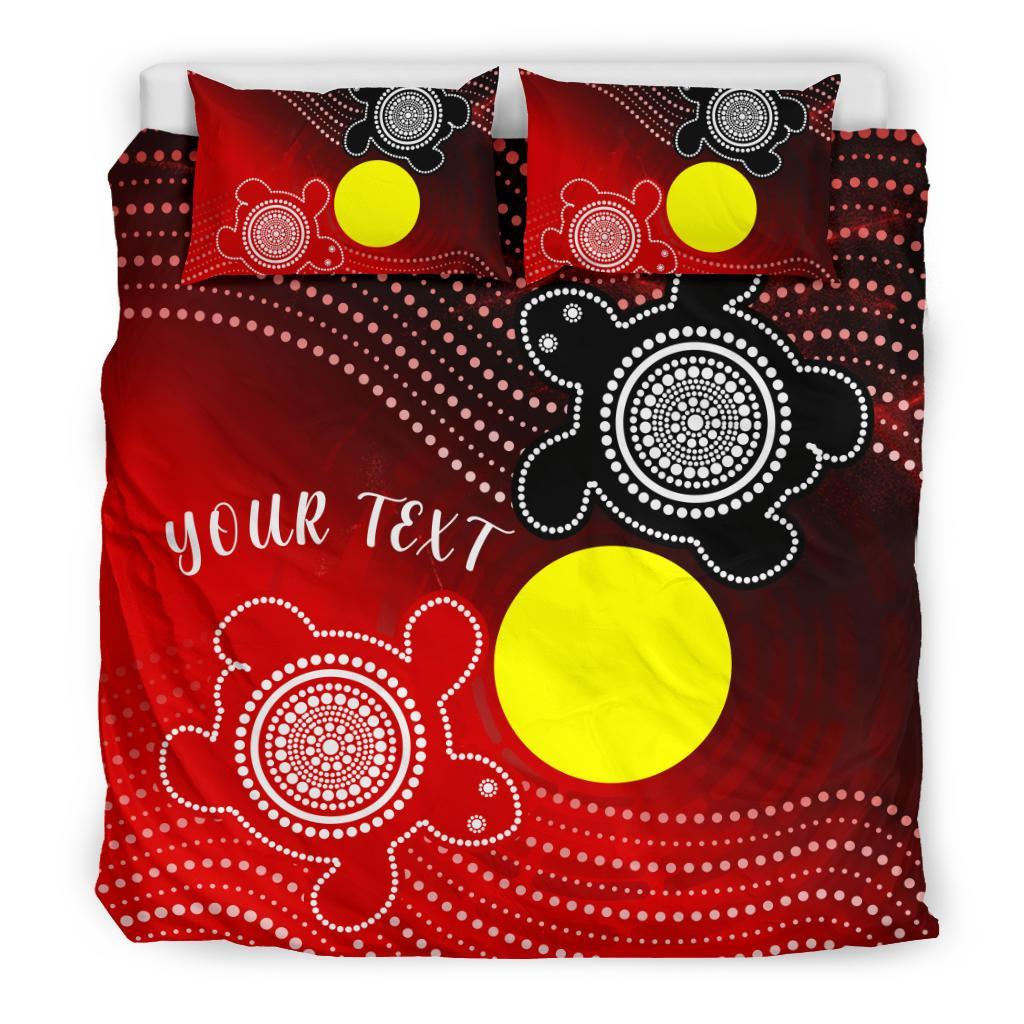 Custom Aboriginal Bedding Set - Indigenous Circle Dot Painting Style - - Vibe Hoodie Shop