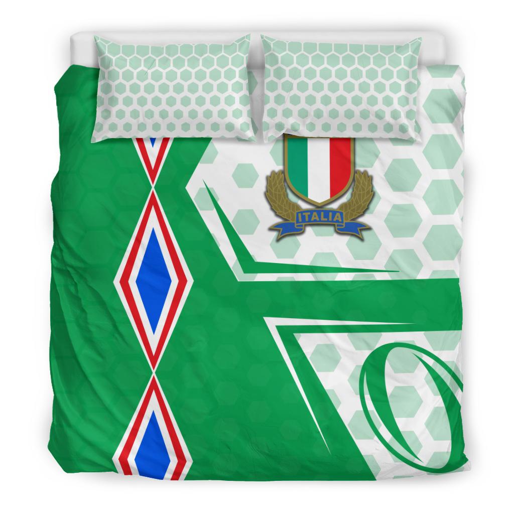 Italy Rugby Bedding Set Gli Azzurri Vibes - Green - Vibe Hoodie Shop