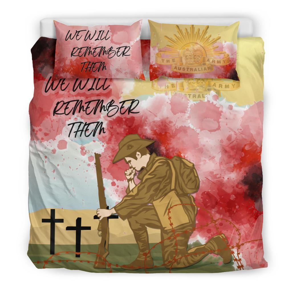 ANZAC Day Bedding Set - We Will Remember Them - Vibe Hoodie Shop