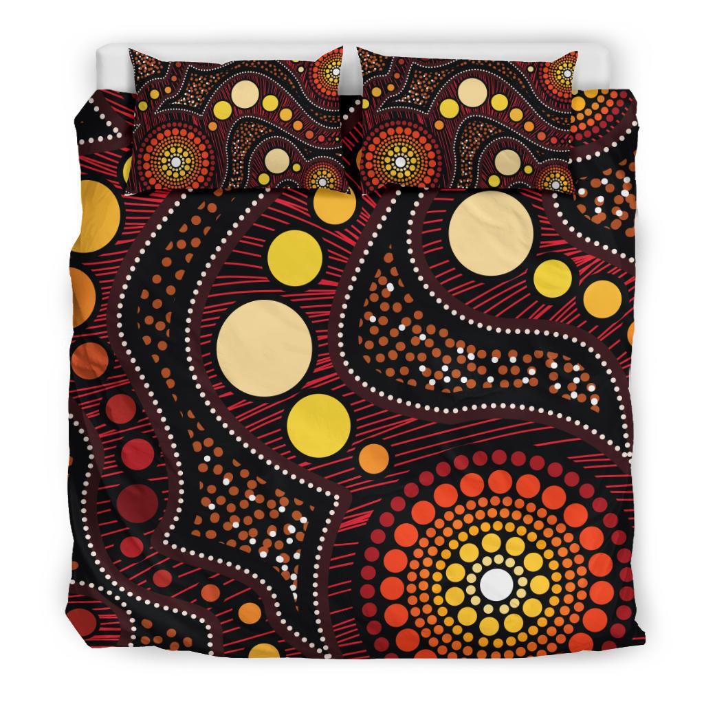 Aboriginal Bedding Set - Aboriginal Art Ver01 - Vibe Hoodie Shop