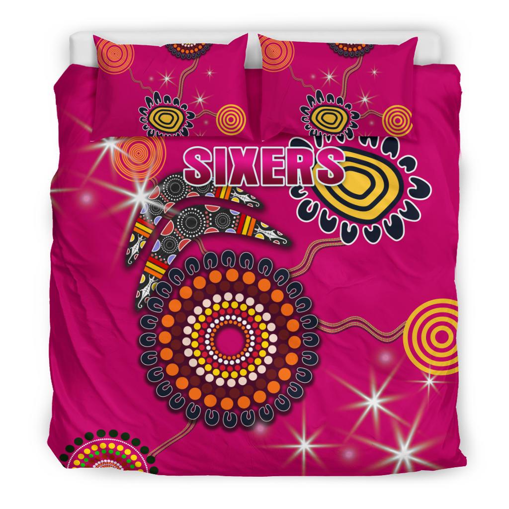 Sydney Bedding Set Sixers Indigenous - Magenta - Vibe Hoodie Shop