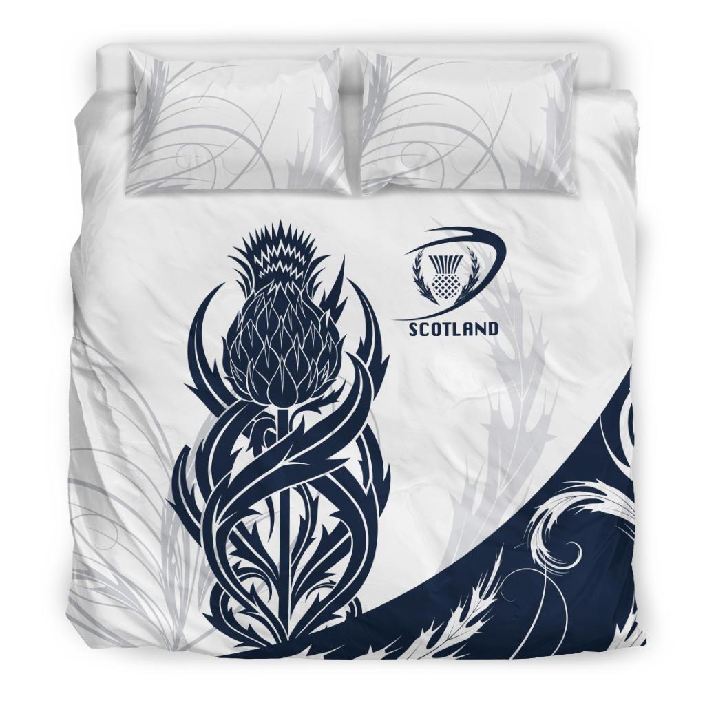 Scottish Rugby Bedding Set Thistle Vibes - White - Vibe Hoodie Shop