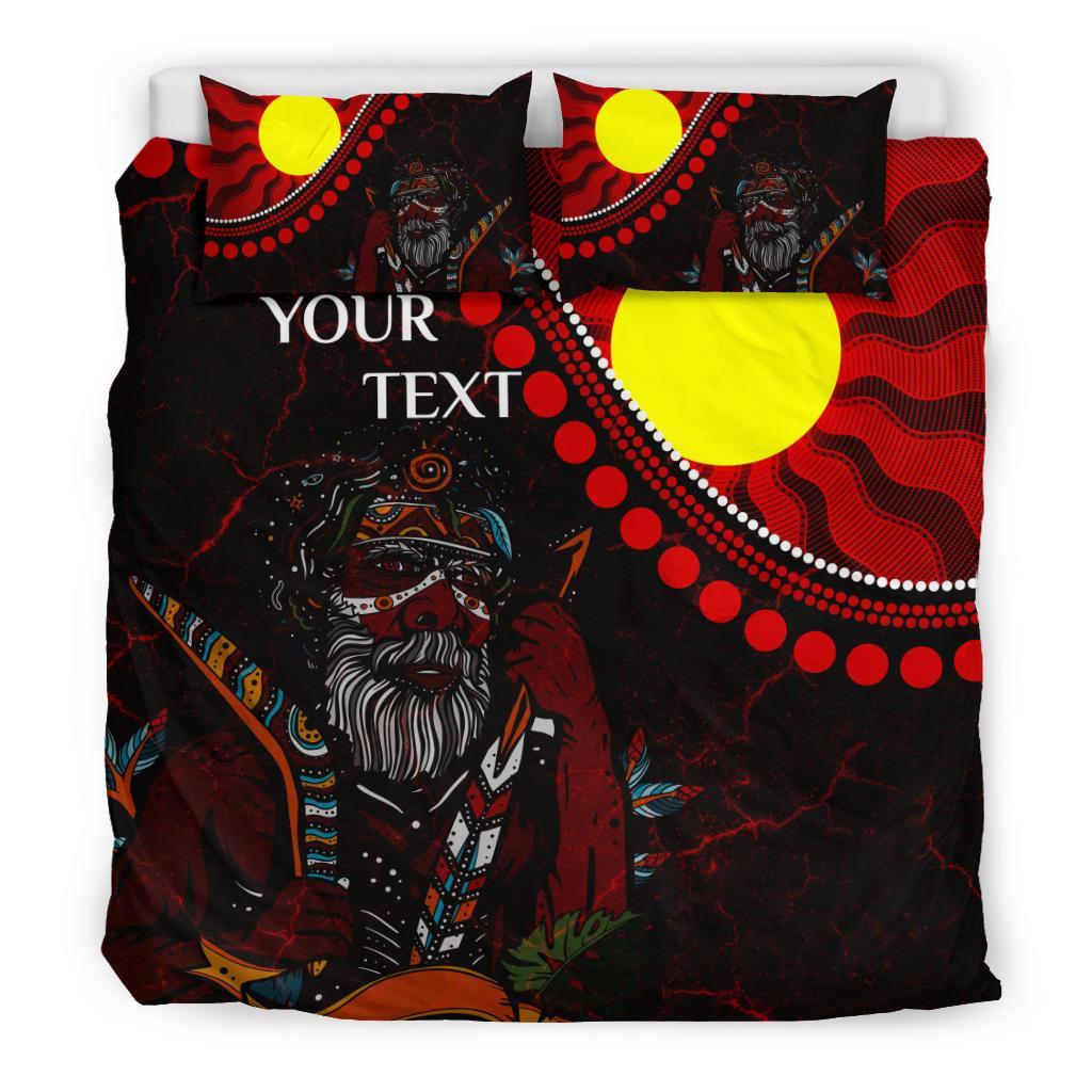 Custom Aboriginal Bedding Set - Indigenous People And Sun - Vibe Hoodie Shop