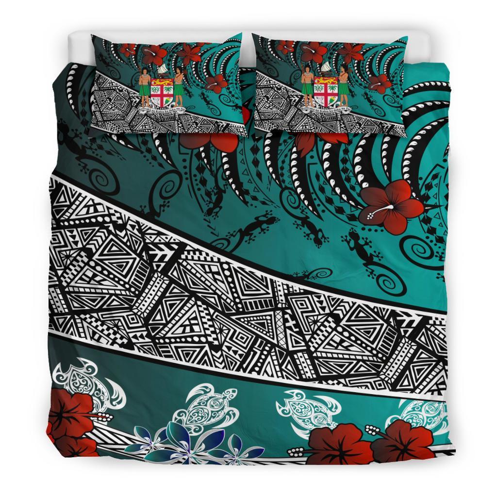 Fiji Bedding Set - Lizard And Turtle Green - Vibe Hoodie Shop