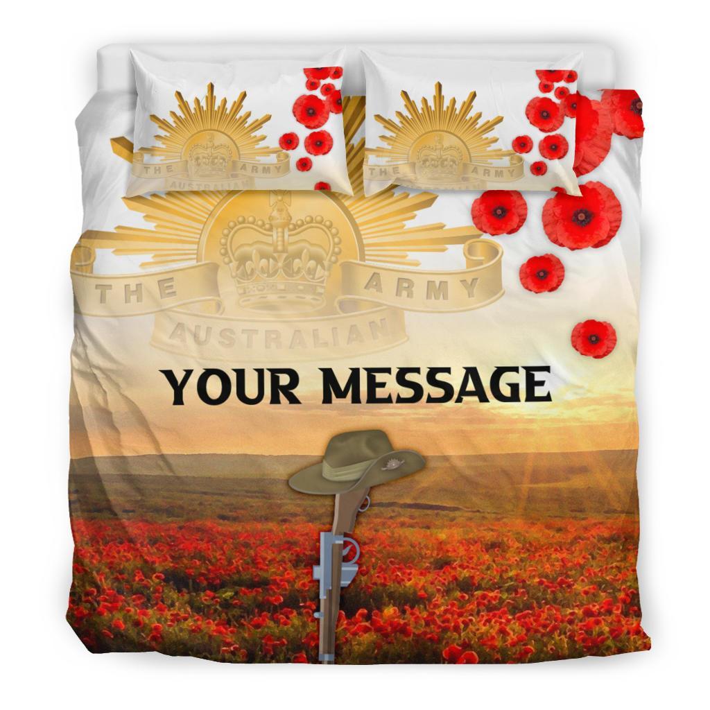 Custom ANZAC Day 2021 Bedding Set - We Will Remember Them - Vibe Hoodie Shop