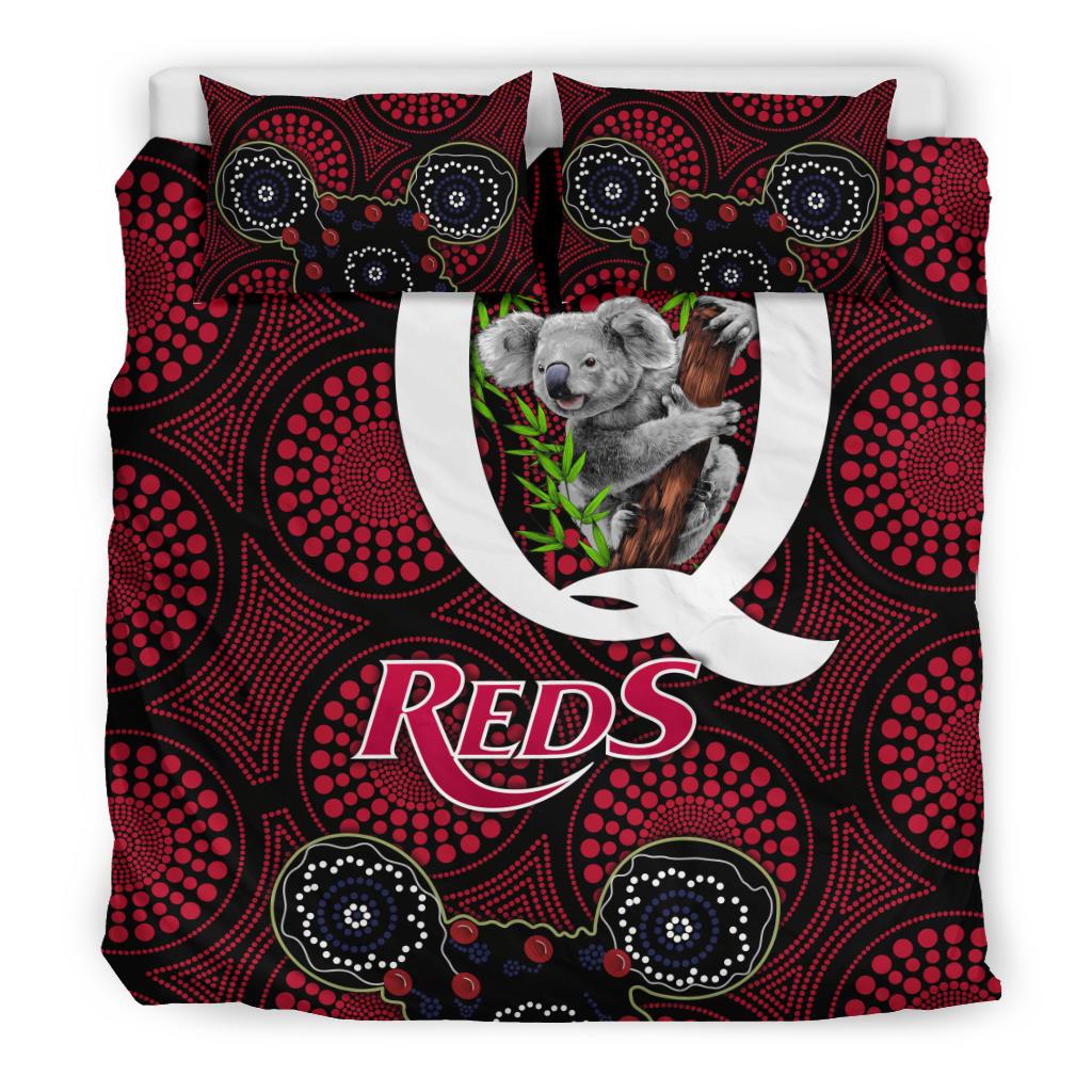 Queensland Bedding Set Reds Rugby - Koala - Vibe Hoodie Shop