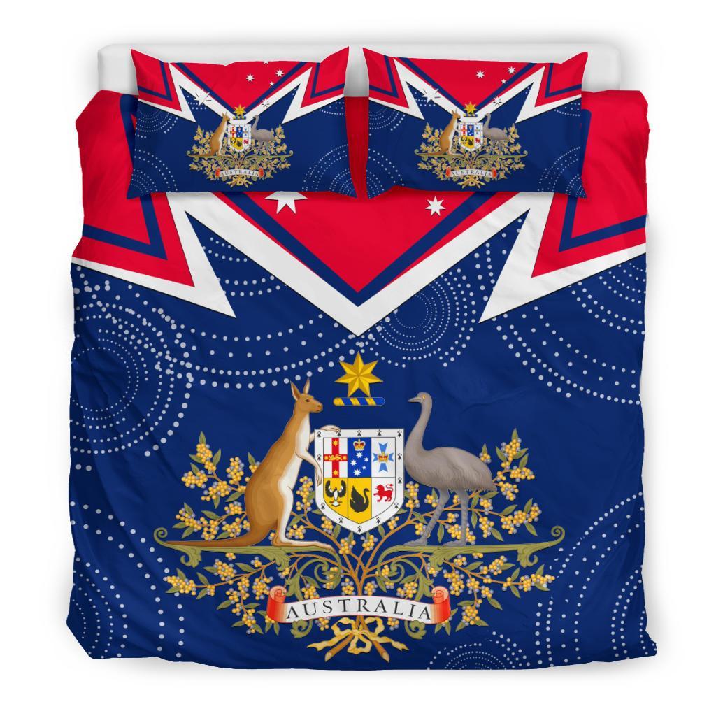 Bedding Set - Australian Coat Of Arms Flag Color - Vibe Hoodie Shop