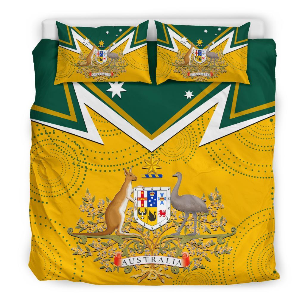 Bedding Set - Australian Coat Of Arms National Color - Vibe Hoodie Shop