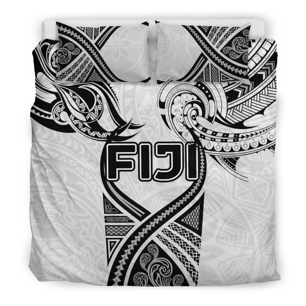 Fiji Rugby Bedding Set Polynesian Waves Style - Vibe Hoodie Shop