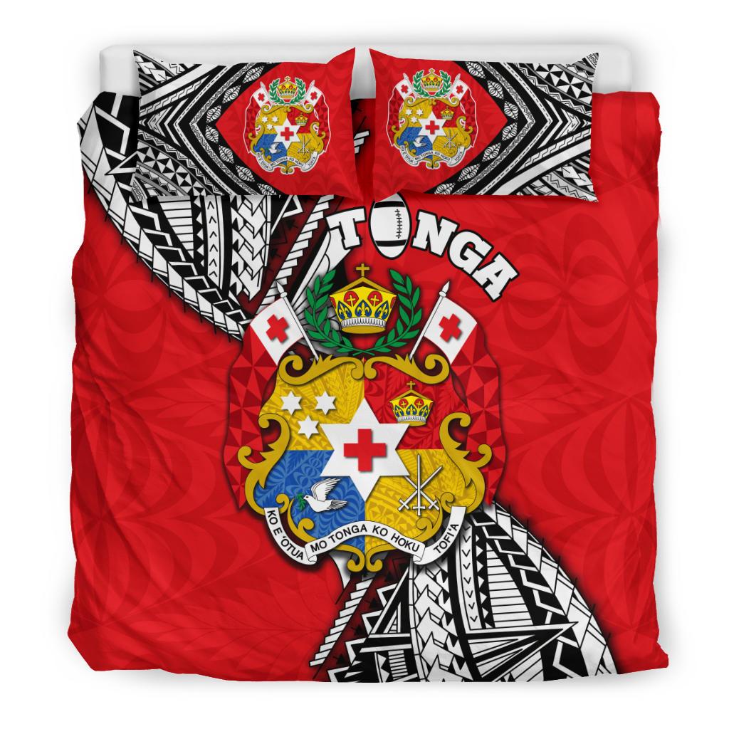 Tonga Rugby Bedding Set Polynesian Style Pinwheel - Vibe Hoodie Shop