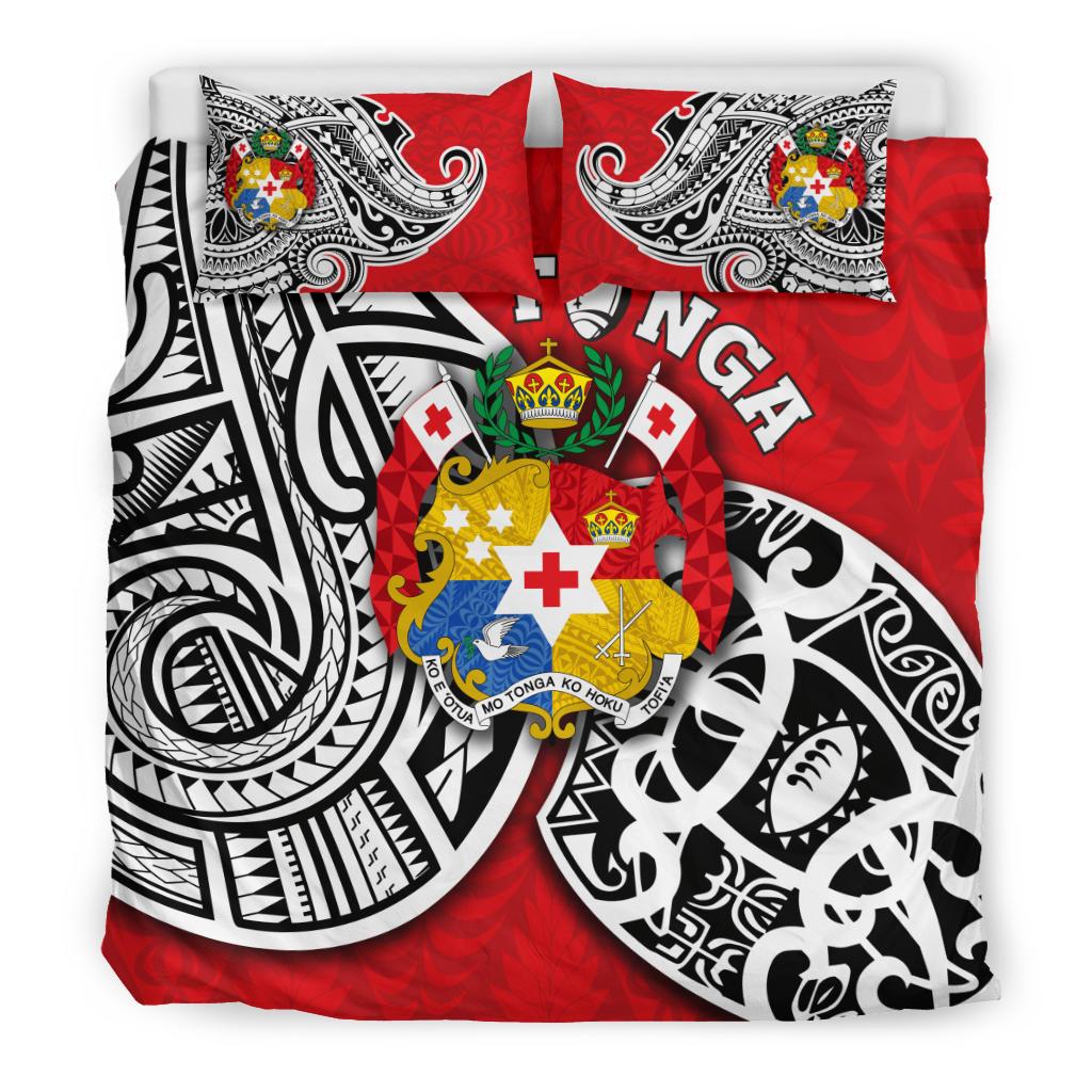 Tonga Rugby Bedding Set Polynesian Style - Vibe Hoodie Shop