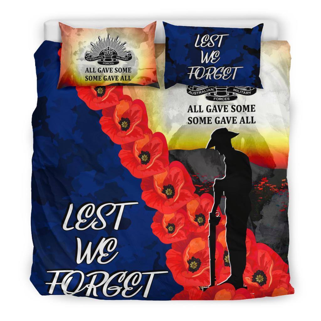 ANZAC Lest We Forget Bedding Set - All Gave Some, Some Gave All - - Vibe Hoodie Shop