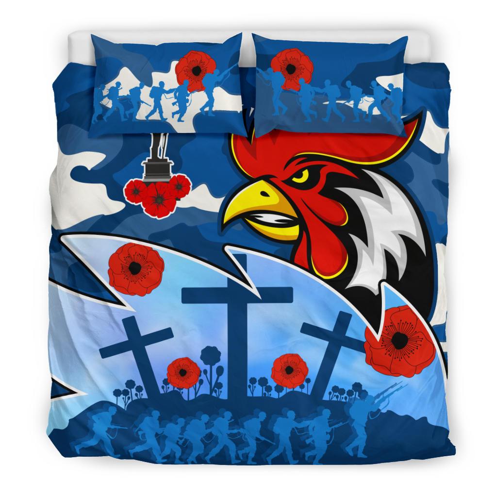 Roosters ANZAC Day Bedding Set Military - Blue - Vibe Hoodie Shop