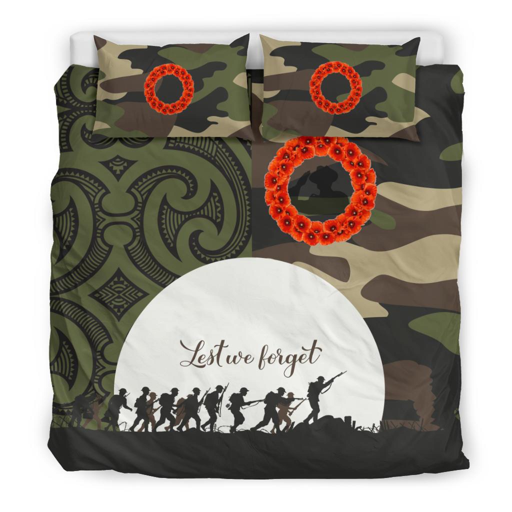 ANZAC Maori Bedding Set Lest For Get - Vibe Hoodie Shop