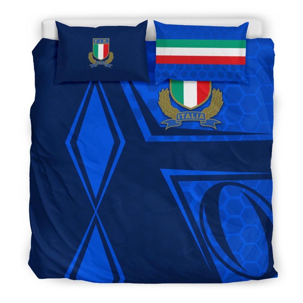 Italy Rugby Bedding Set Gli Azzurri Vibes - Vibe Hoodie Shop
