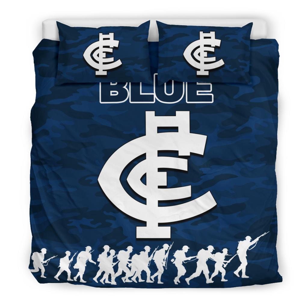 Carlton Blues Bedding Set ANZAC Day Army Patterns - Vibe Hoodie Shop