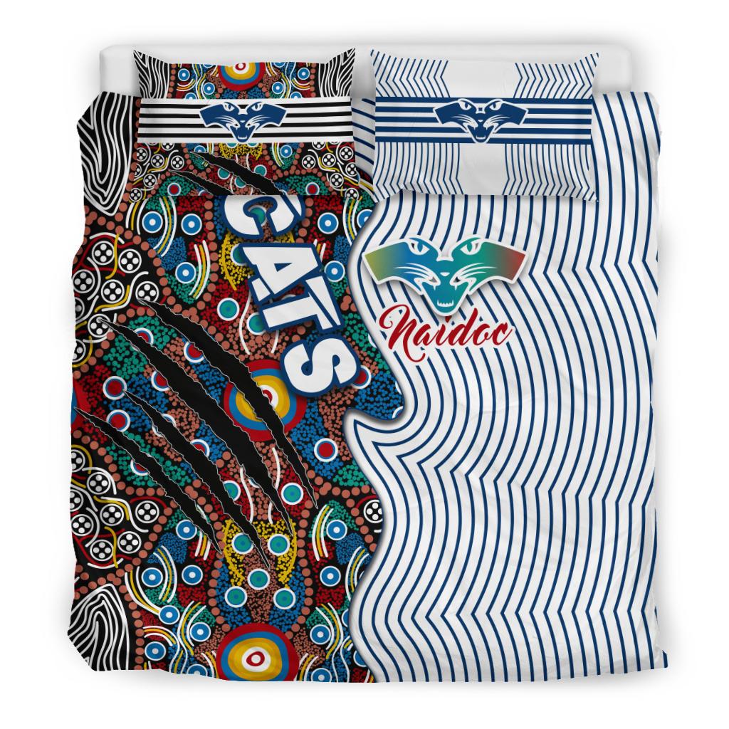 Geelong NAIDOC Week Bedding Set Cats Indigenous Version Special - Vibe Hoodie Shop