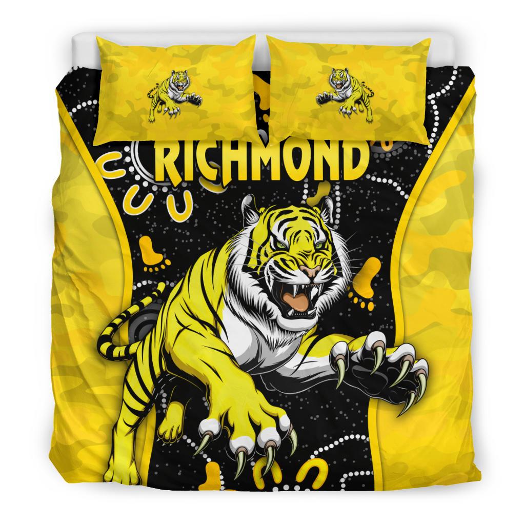 Richmond Football Bedding Set Tigers ANZAC Day Unique Indigenous - Vibe Hoodie Shop