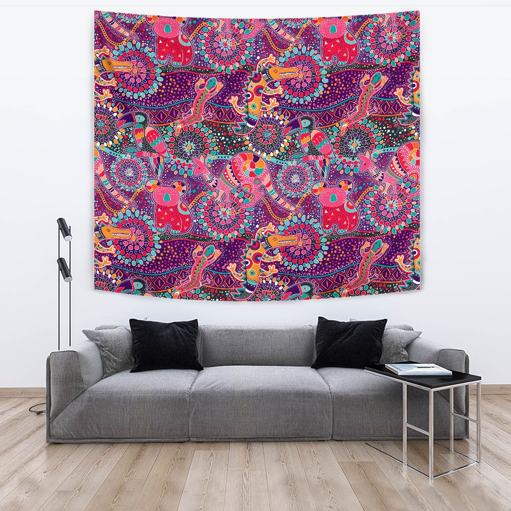 Tapestry - Aboriginal Dot Painting Tapestries Bohemian - Vibe Hoodie Shop